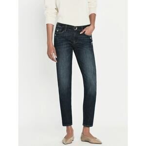 Frame Le Garcon Crop Jeans size 28 dark wash 24in inseam